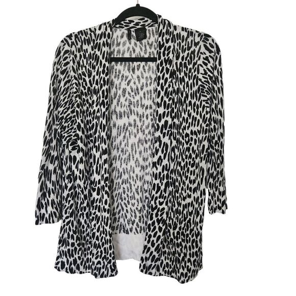Etoile Womens Open Front Animal Print Light Weight Cardigan Sweater Size XL - Picture 1 of 4
